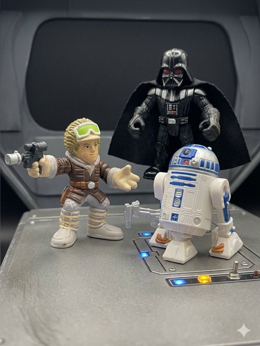 Vintage Y2K  2001 Hasbro Star Wars Galactic Heroes Mini Figure Lot of 3